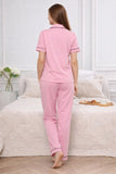 Pink Solid Pyjama Set