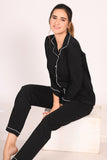 Black Full Sleeve Nightsuit Set