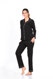 Black Full Sleeve Nightsuit Set