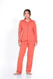 Coral Orange Full Sleeve Nightsuit Set