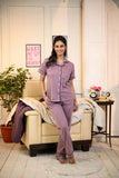 Dusty Lilac Solid Pyjama Set