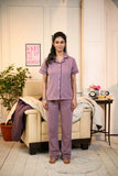 Dusty Lilac Solid Pyjama Set