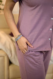 Dusty Lilac Solid Pyjama Set