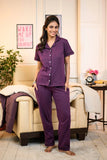 Lavender Solid Pyjama Set