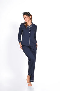 Navy Full Sleeve Nightsuit Set