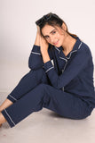 Navy Full Sleeve Nightsuit Set