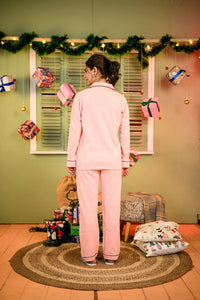 Cozy Winter Fleece Nightsuit Set – Peachy Peach