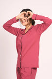 Deep Ruby Full Sleeve Nightsuit Set