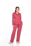 Deep Ruby Full Sleeve Nightsuit Set