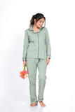 Sage Green Full Sleeve Nightsuit Set