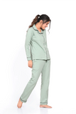 Sage Green Full Sleeve Nightsuit Set