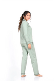 Sage Green Full Sleeve Nightsuit Set
