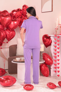 Lavender Full Sleeve Nightsuit Set