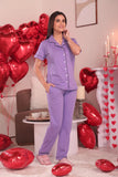 Soft Lavender Solid Pyjama Set