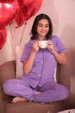 Soft Lavender Solid Pyjama Set